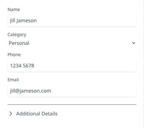 Contact entry preview