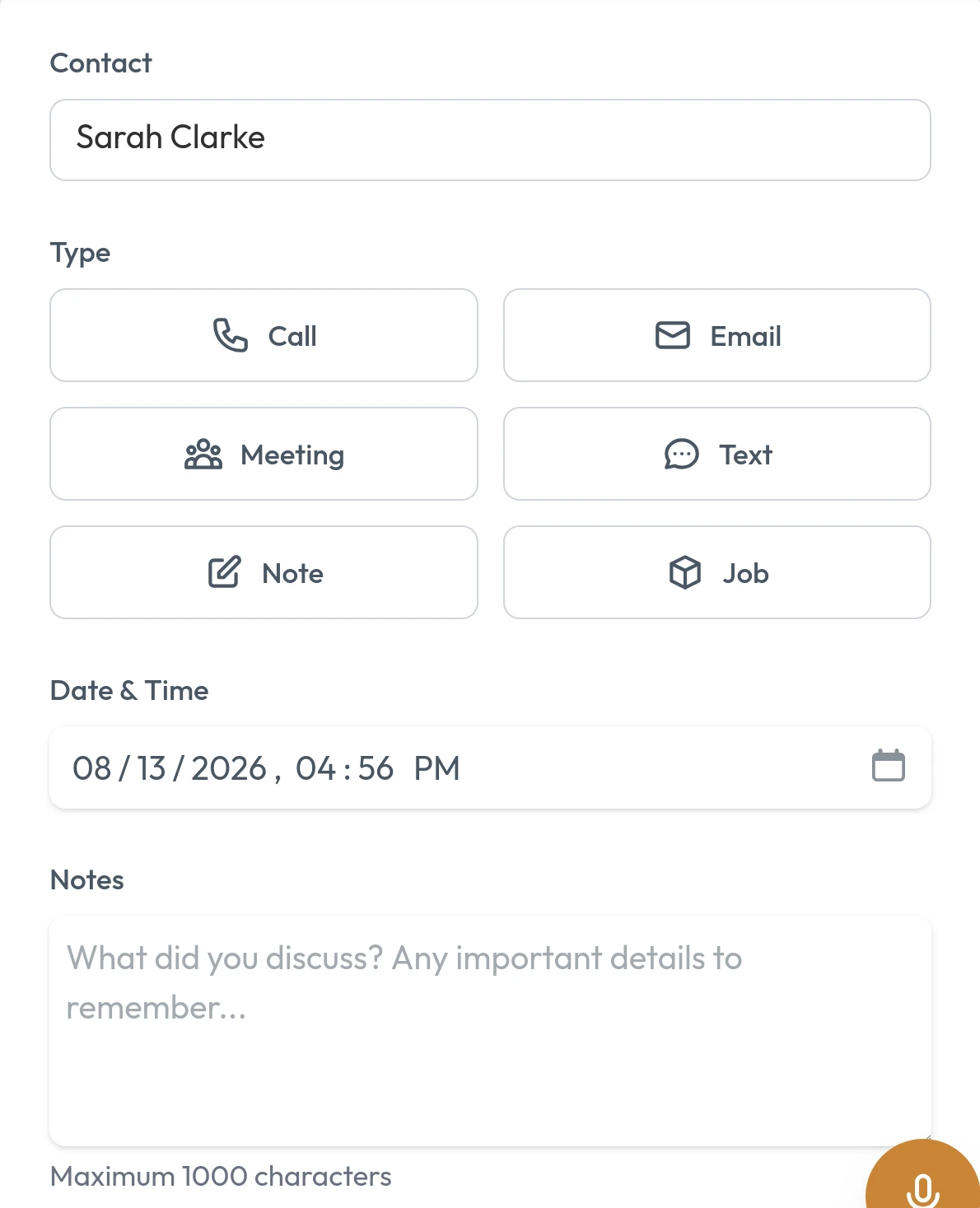 Interaction logging preview