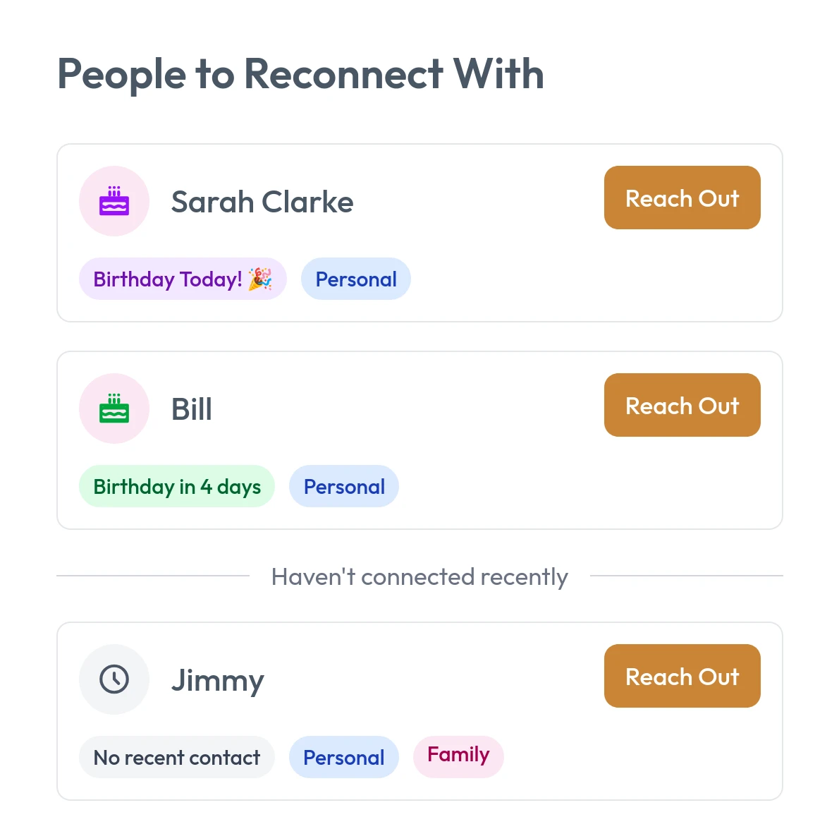 Reconnect notification preview